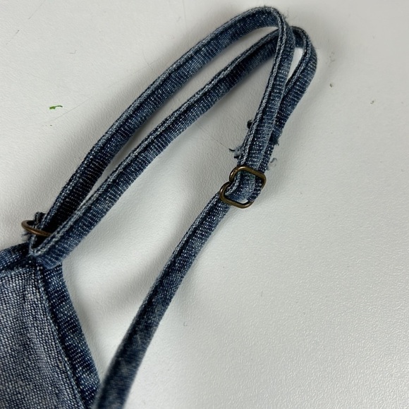 FREE  People Cami Maxi Denim Dress with Open Back - Picture 5 of 10